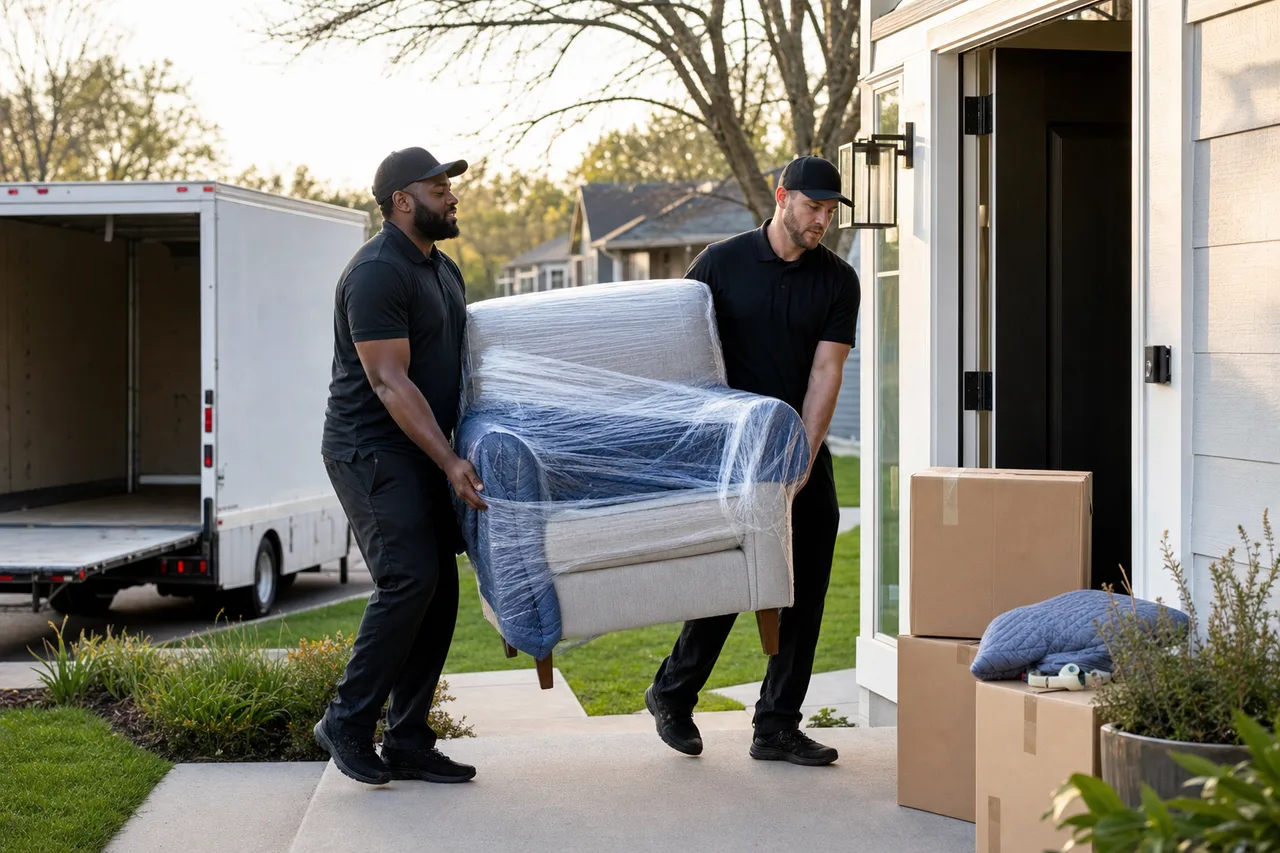 Protected chair arriving at a new home